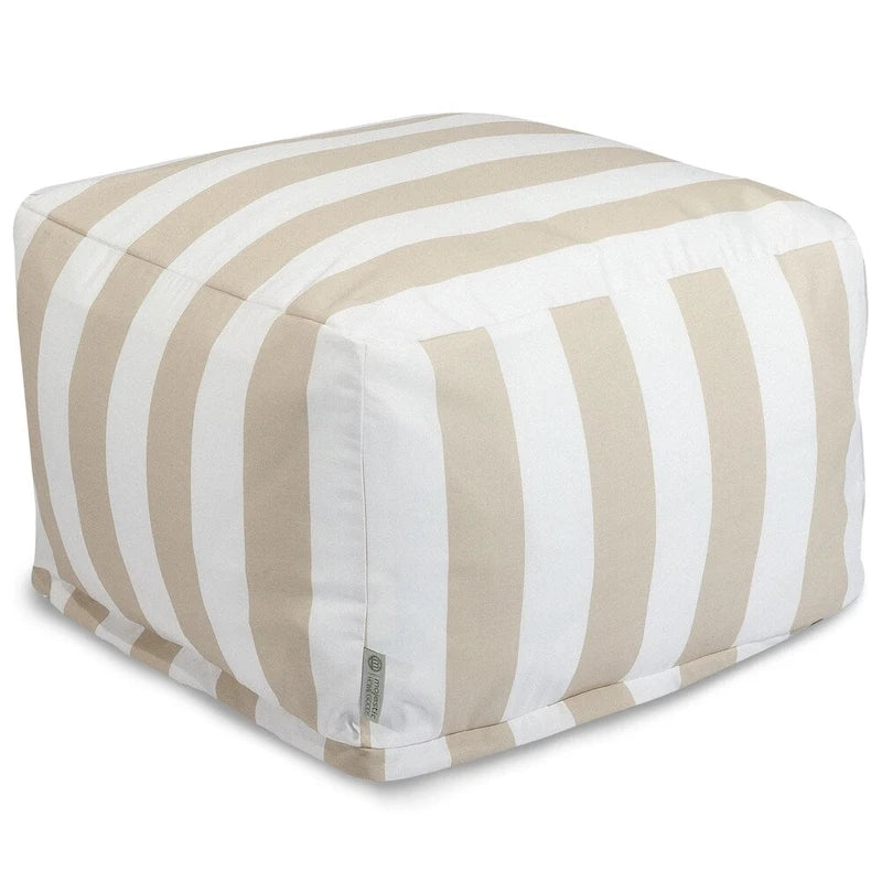 Pouf rayé vertical extérieur/intérieur