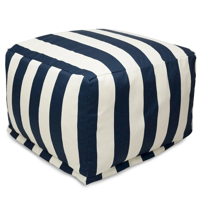 Pouf rayé vertical extérieur/intérieur