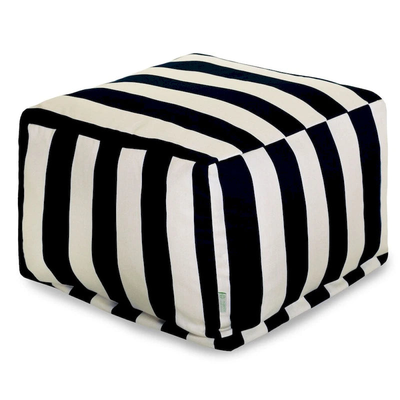 Pouf rayé vertical extérieur/intérieur