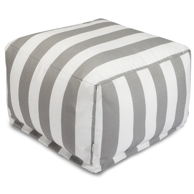 Pouf rayé vertical extérieur/intérieur