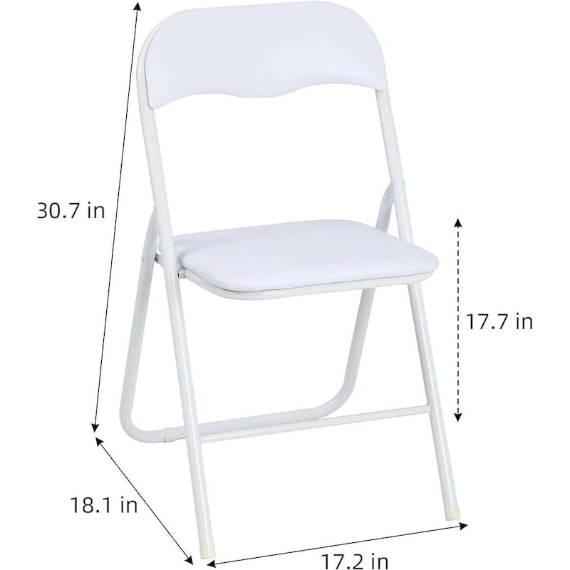 4 chaises pliantes avec coussin et patins antidérapants