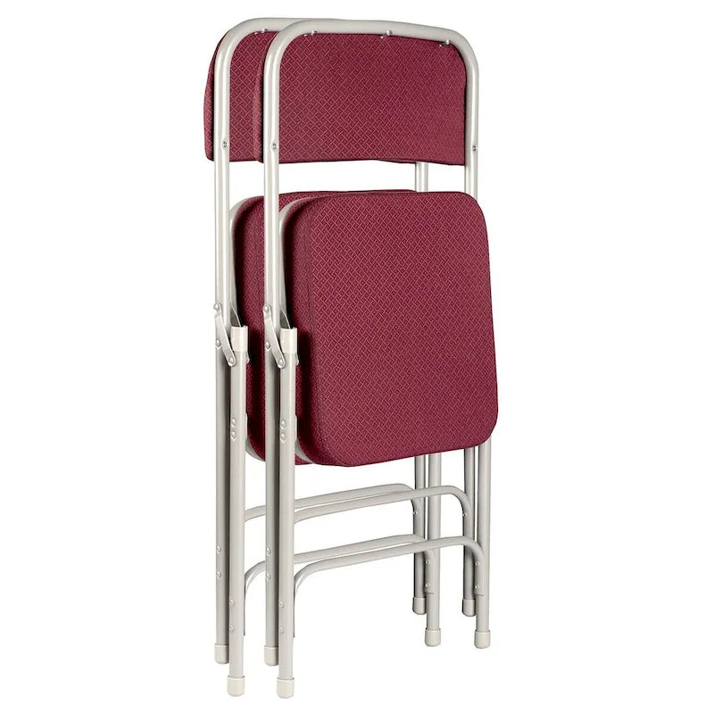 Chaise pliante rembourrée en tissu de luxe, lot de 2