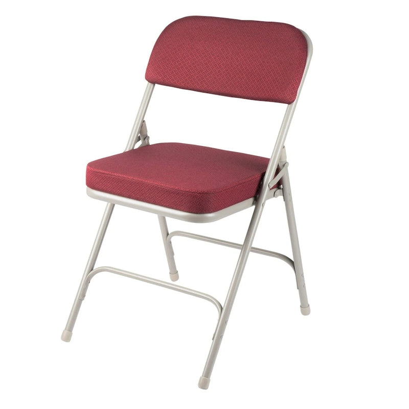 Chaise pliante rembourrée en tissu de luxe, lot de 2