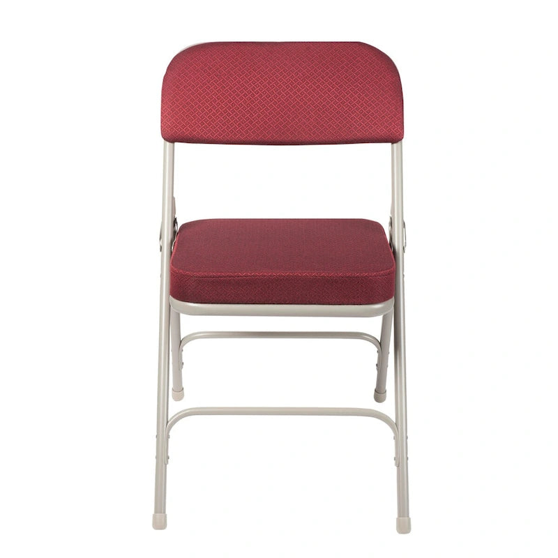 Chaise pliante rembourrée en tissu de luxe, lot de 2
