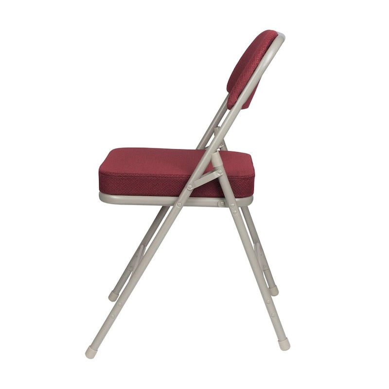 Chaise pliante rembourrée en tissu de luxe, lot de 2