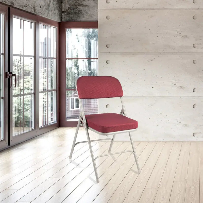 Chaise pliante rembourrée en tissu de luxe, lot de 2