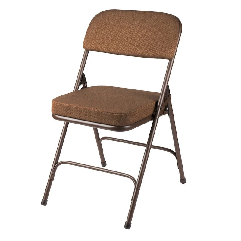 Chaise pliante rembourrée en tissu de luxe, lot de 2