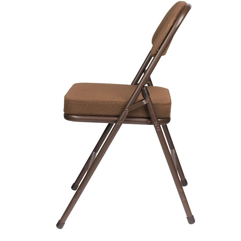 Chaise pliante rembourrée en tissu de luxe, lot de 2