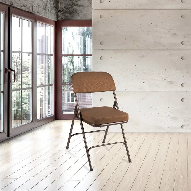 Chaise pliante rembourrée en tissu de luxe, lot de 2