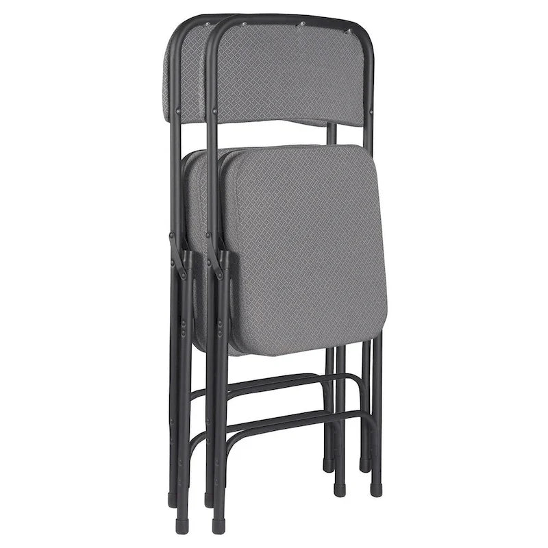 Chaise pliante rembourrée en tissu de luxe, lot de 2
