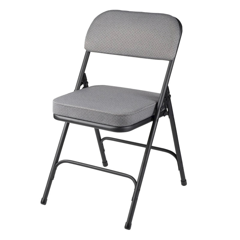 Chaise pliante rembourrée en tissu de luxe, lot de 2