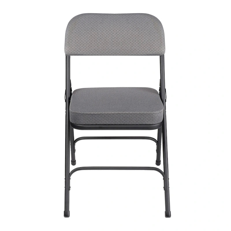 Chaise pliante rembourrée en tissu de luxe, lot de 2