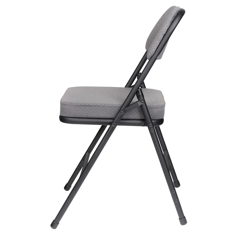 Chaise pliante rembourrée en tissu de luxe, lot de 2