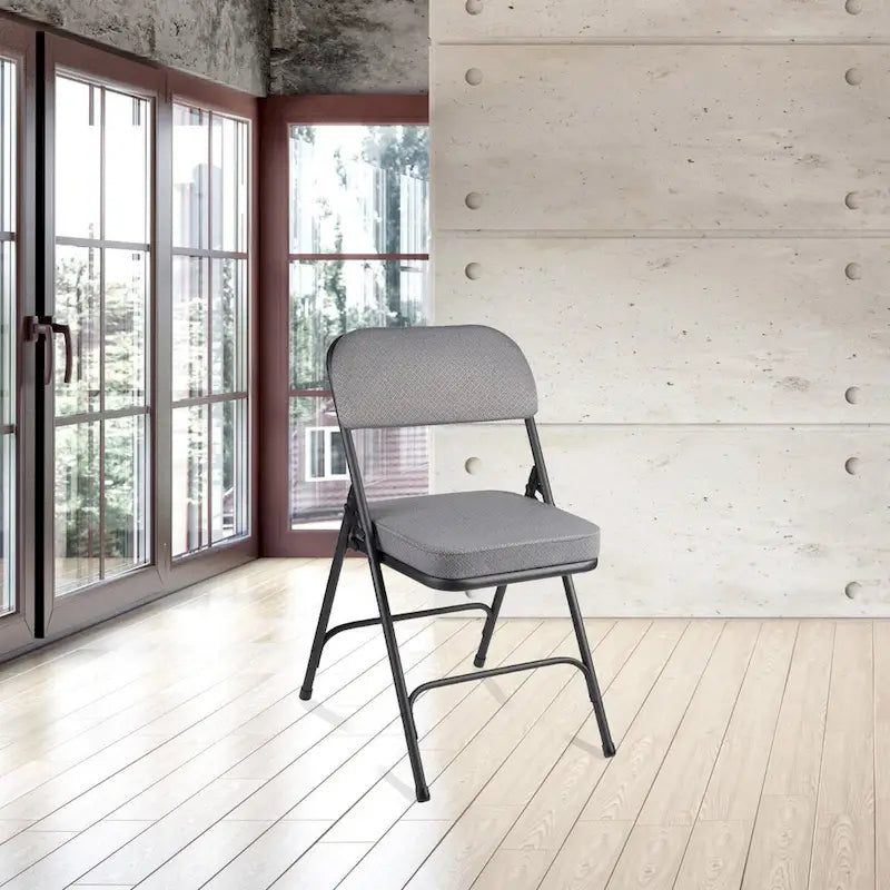Chaise pliante rembourrée en tissu de luxe, lot de 2
