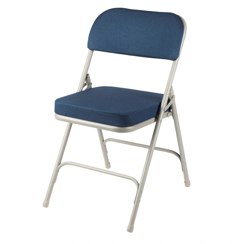 Chaise pliante rembourrée en tissu de luxe, lot de 2
