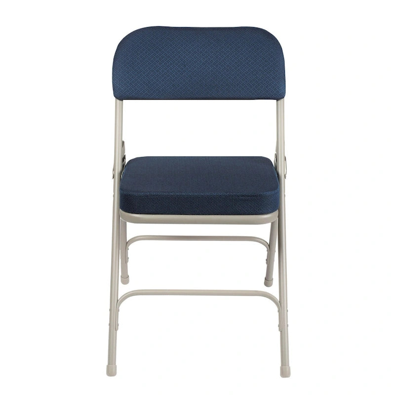 Chaise pliante rembourrée en tissu de luxe, lot de 2