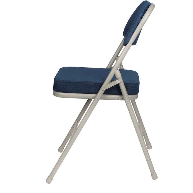 Chaise pliante rembourrée en tissu de luxe, lot de 2