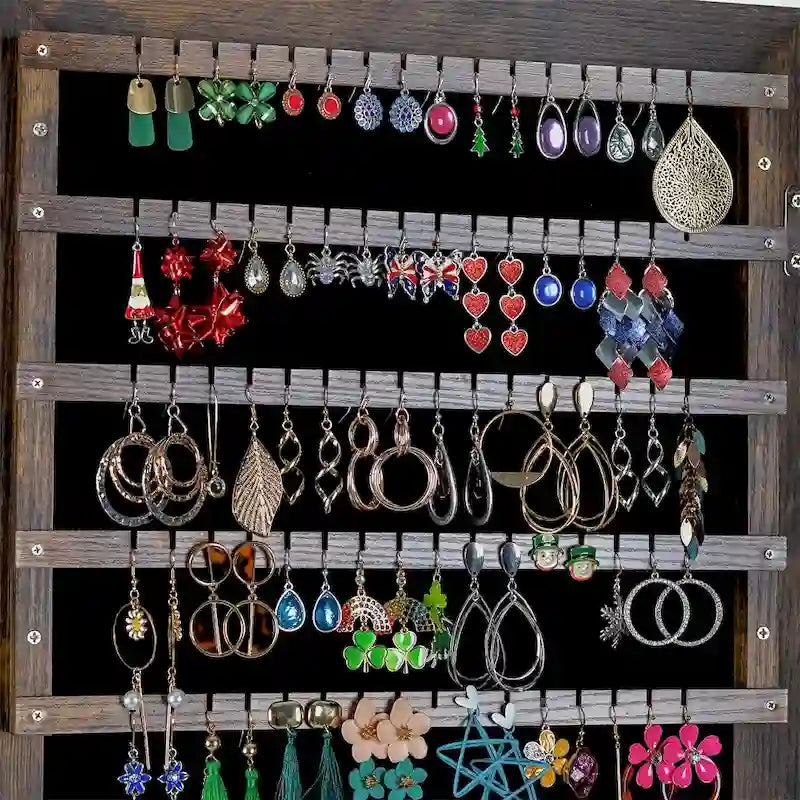 Armoire à bijoux pivotante à 360° avec miroir pleine longueur